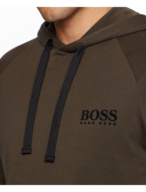Hugo Boss Men's Flocked Logo-Print Pajama Hoodie