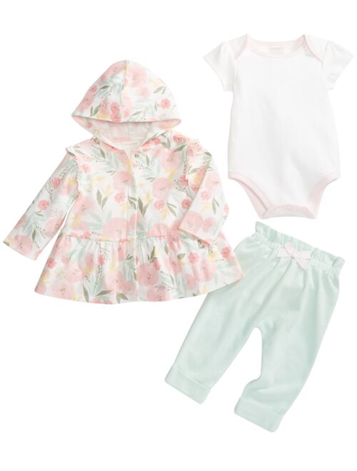 First Impressions Baby Girls Avery 3-Pc. Jacket, Bodysuit & Pants Take Me Home Set, Created for Macy's