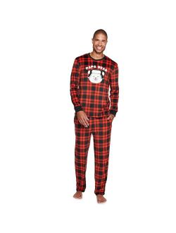 Men's Jammies For Your Families® Cool Bear Plaid "Papa Bear" Pajama Set by Cuddl Duds®