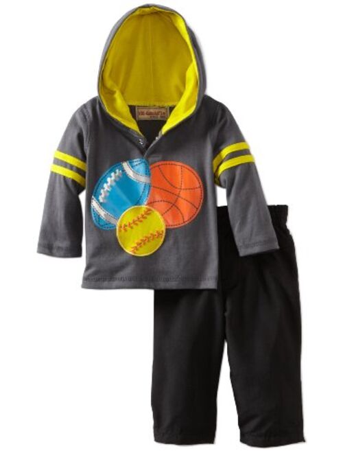 Kids Headquarters Baby-Boys Newborn Two Piece Hooded Top With Pant