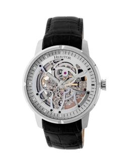 Heritor Automatic Ryder Genuine Leather Watch 44mm