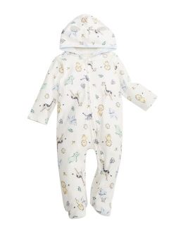 Baby Boys Cotton Hooded Safari Footie, Created for Macy's