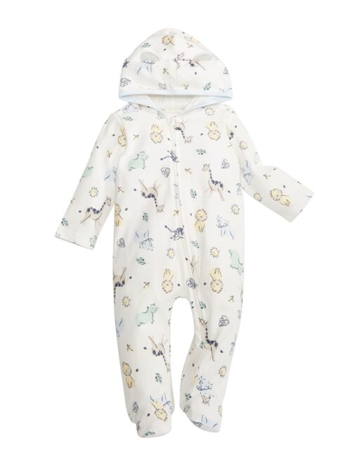 First Impressions Baby Boys Cotton Hooded Safari Footie, Created for Macy's