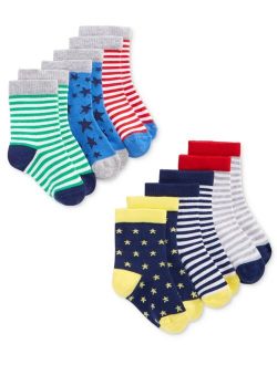 Baby Boys 6-Pack Stars & Stripes Crew Socks, Created for Macy's