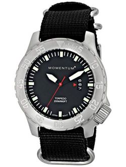 Men’s Sports Watch | Torpedo Dive Watch by Momentum | Stainless Steel Watches for Men | Analog Watch with Japanese Movement | Water Resistant (200M/660FT) Classic Watch -