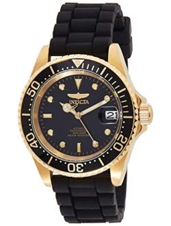 Men's Pro Diver Automatic-self-Wind Watch with Stainless-Steel Strap, 19 (Model: Black)