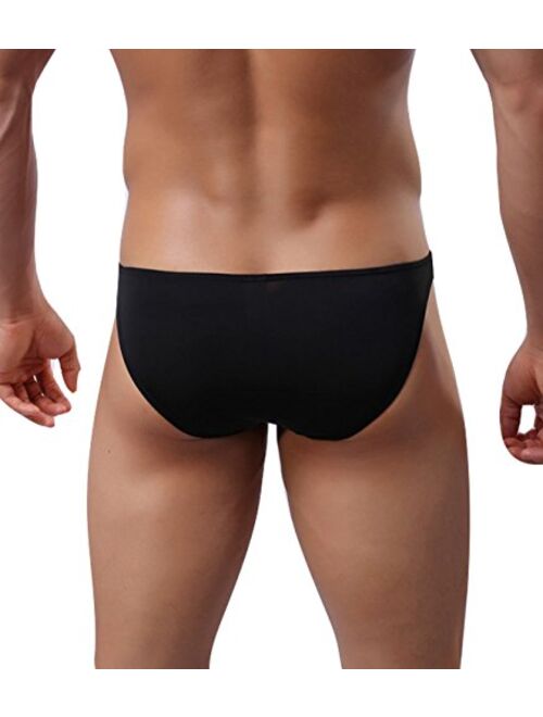 WINDAY Men Briefs Breathable Ice Silk Triangle Bikinis and Briefs D318