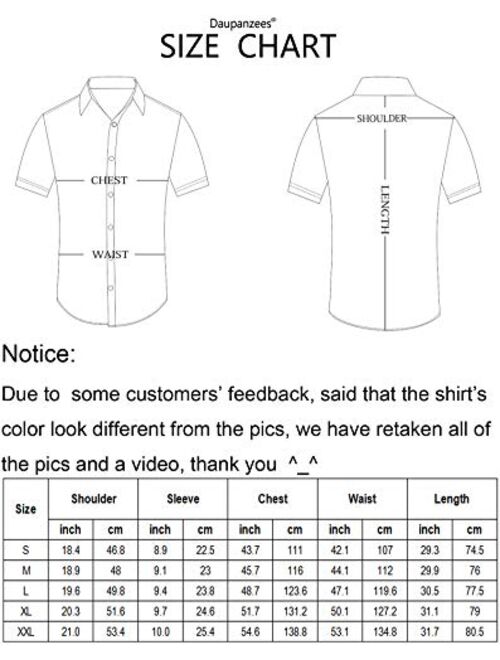 Daupanzees Mens Dress Shirt Short Sleeve Fashion Sequins Luxury Design 70s Disco Shirt Party Costume