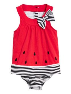 Baby Girls Watermelon Cotton Sunsuit, Created for Macy's