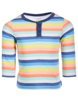Toddler Boys Sunrise Stripes Cotton Henley T-Shirt, Created for Macy's