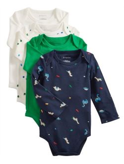 Baby Boys 4-Pack Dino Cotton Bodysuits, Created for Macy's