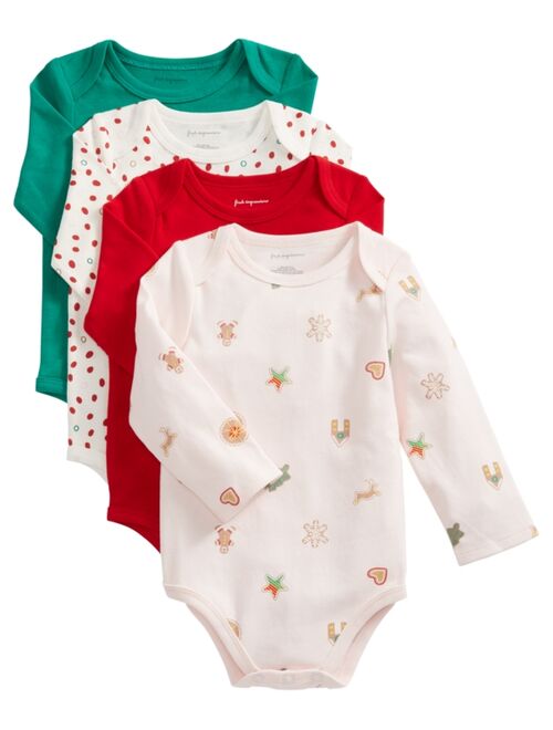 First Impressions Baby Girls 4-Pc. Cookie Bodysuits, Created for Macy's