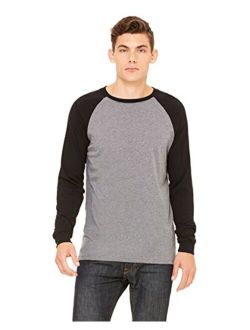 Bella 3000C Canvas Men's Jersey Long-Sleeve Baseball T-Shirt