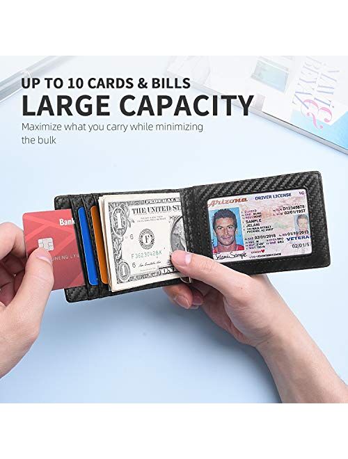 Zitahli Slim Wallets for Men RFID Money Clip Wallet Men's Front Pocket Minimalist Wallet