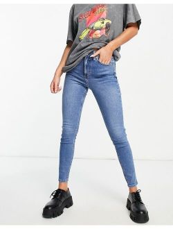 Jamie recycled cotton blend jeans in mid blue