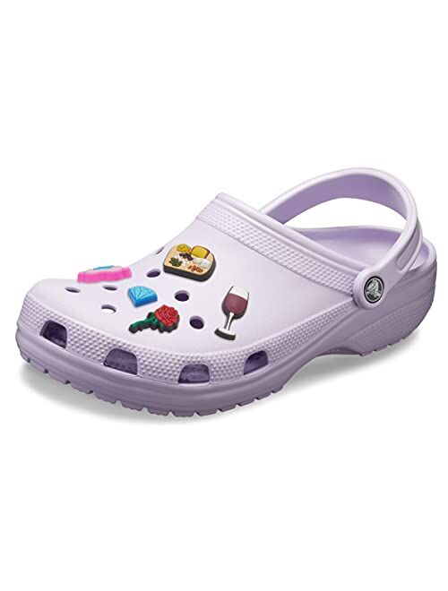 Crocs Mens and Womens Classic Clog w/Jibbitz Charms 5-Packs for Her