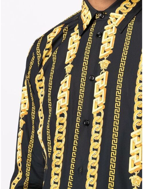 Versace Barocco chain-link print shirt