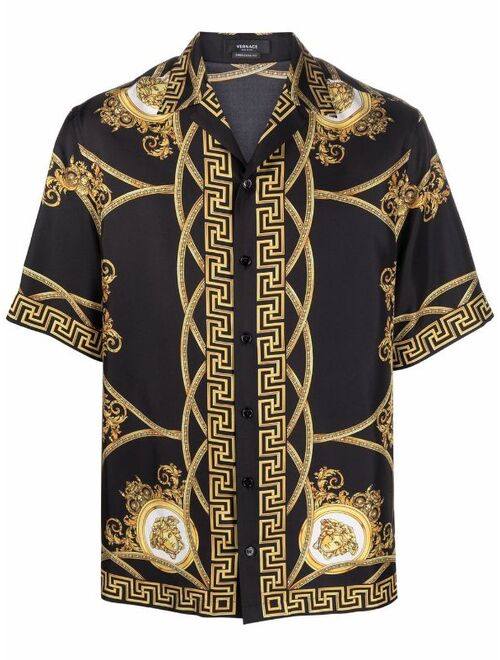 Versace La Coupe des Dieux-print silk shirt