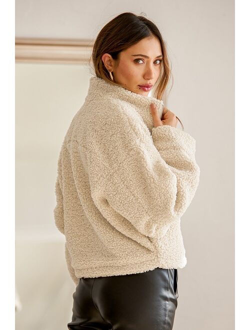 Lulus Nearest and Dearest Cream Shearling Jacket