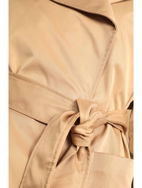 4TH & RECKLESS Lewis Beige Belted Trench Coat