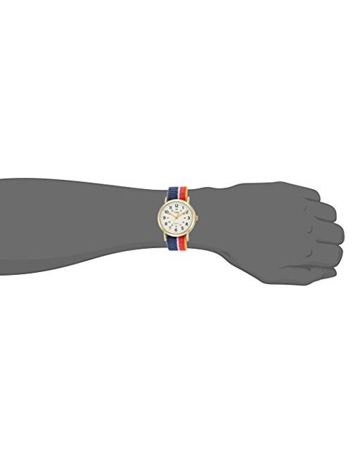 Timex Unisex TW2R101009J Weekender Multicolor Denim Slip-Thru Strap Watch
