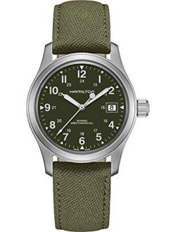 Khaki Green Field Officer Mechanical Mens Watch H69439363 38mm Mens Watches