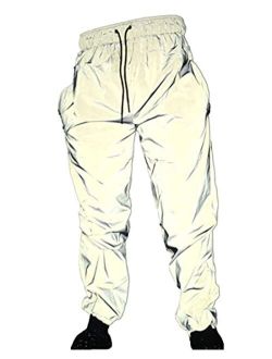 Anlydia Night Club Metallic Hologram Shiny Pants Party Trousers