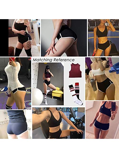 ADOME Women's Active Shorts Fitness Sports Yoga Booty Shorts for Running Gym Workout