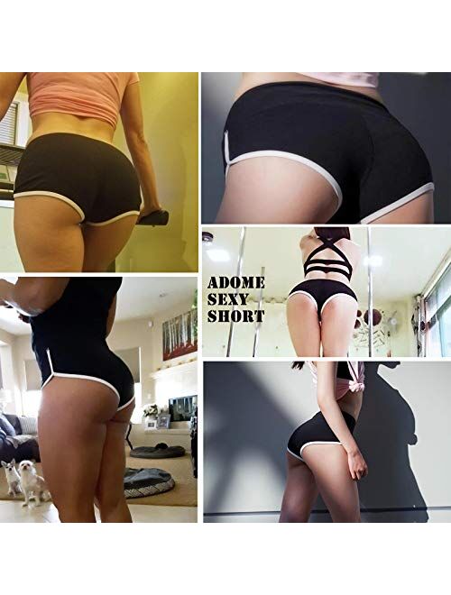 ADOME Women's Active Shorts Fitness Sports Yoga Booty Shorts for Running Gym Workout