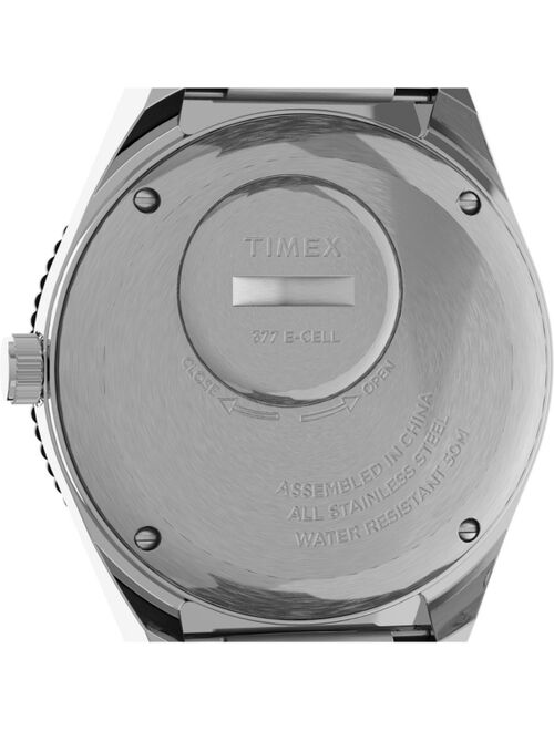Timex Men's Q Diver Inspired Silver-Tone Stainless Steel Bracelet Watch 38mm