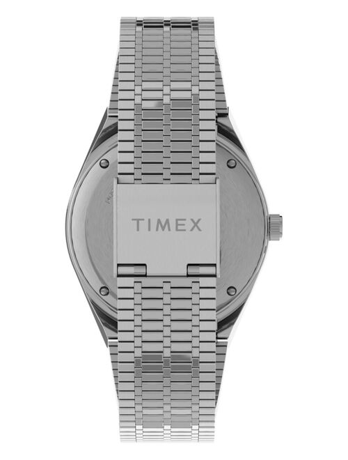 Timex Men's Q Diver Inspired Silver-Tone Stainless Steel Bracelet Watch 38mm