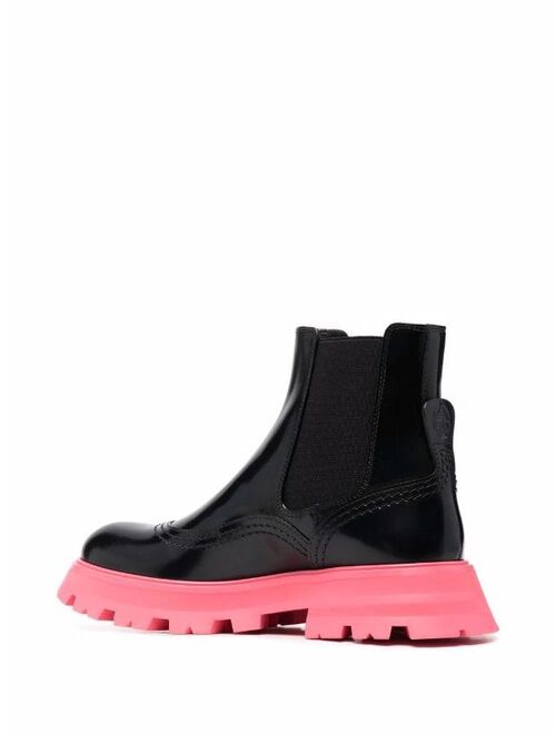 Alexander McQueen Tread leather ankle boots