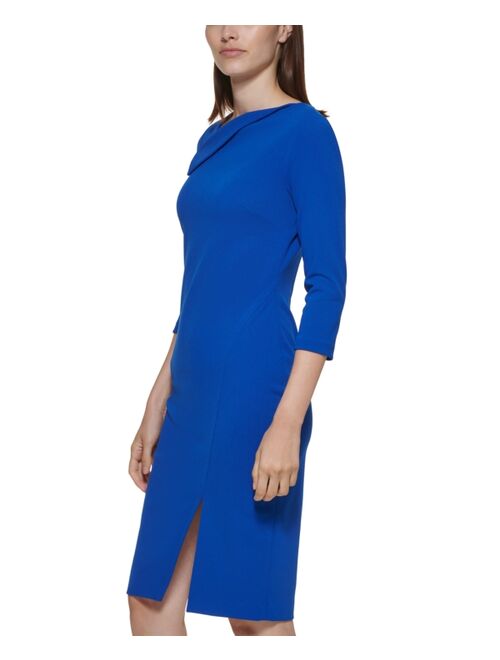 Calvin Klein Asymmetrical Sheath Dress