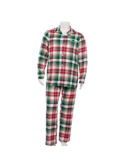 Big & Tall Jammies For Your Families® Christmas Kitsch Plaid Pajama Set