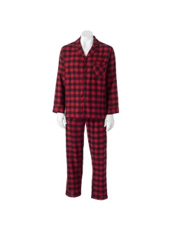 Big & Tall Hanes Plaid Flannel Pajama Set