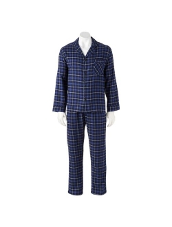 Big & Tall Hanes Plaid Flannel Pajama Set
