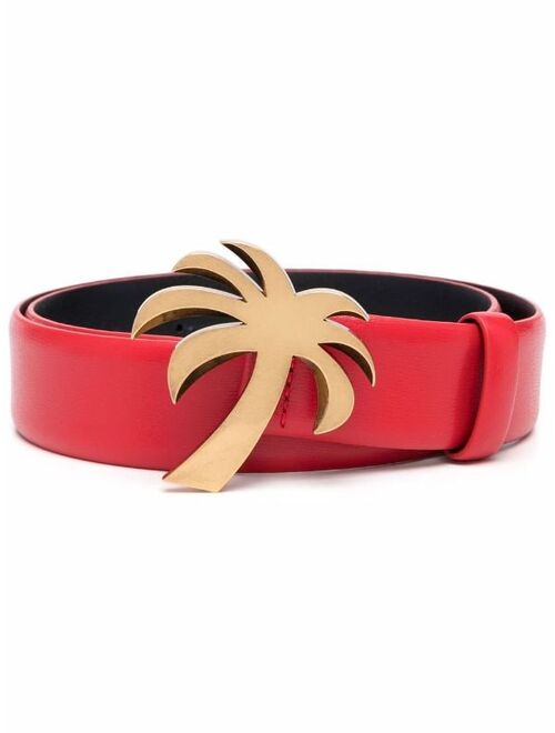 Palm Angels Palm Tree leather belt