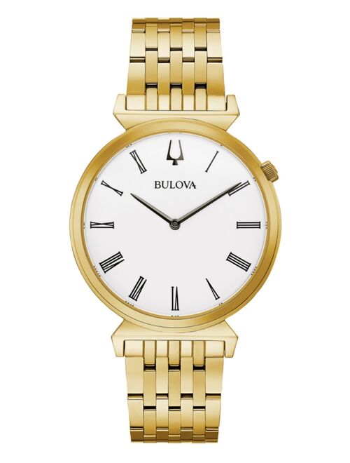 Bulova Men's Regatta Gold-Tone Stainless Steel Bracelet Watch 38mm