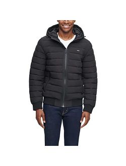 mens Quilted Bomber Jacket