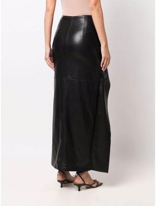 Nanushka side-slit maxi skirt
