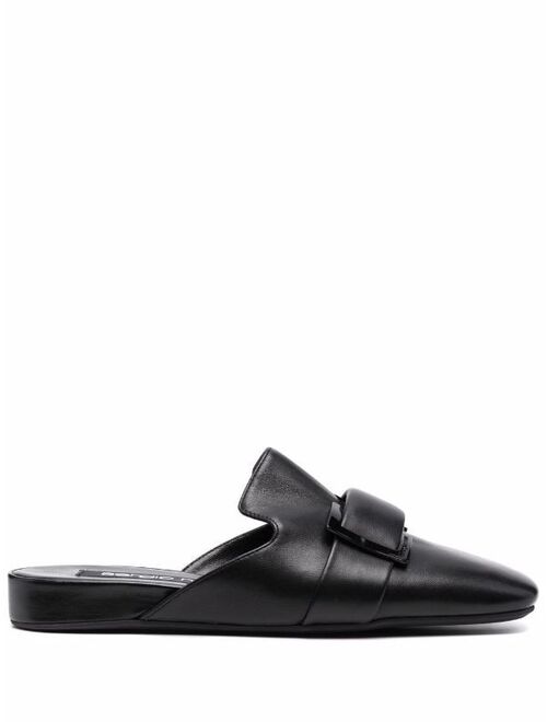 Sergio Rossi buckled flat mules