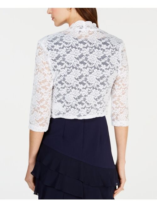 Connected Scalloped Lace Shrug