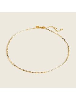 Demi-fine 14k gold-plated 16" flat chain necklace