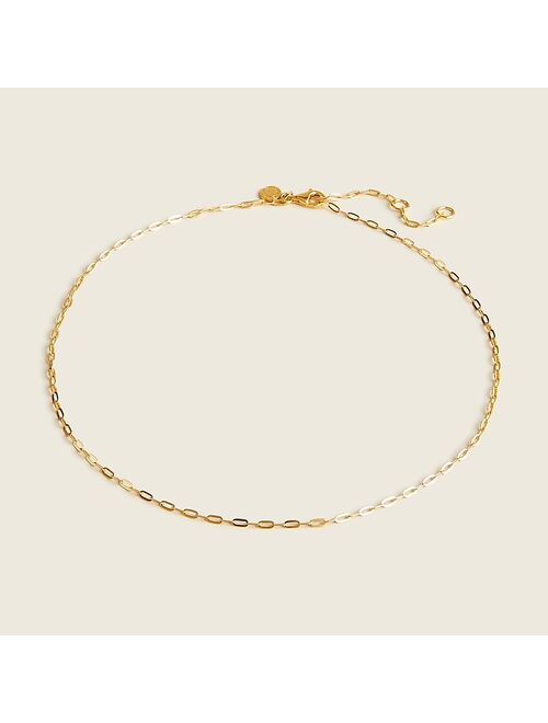 J.Crew Demi-fine 14k gold-plated 16" flat chain necklace