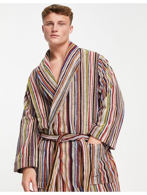 Paul Smith classic stripe robe in multi