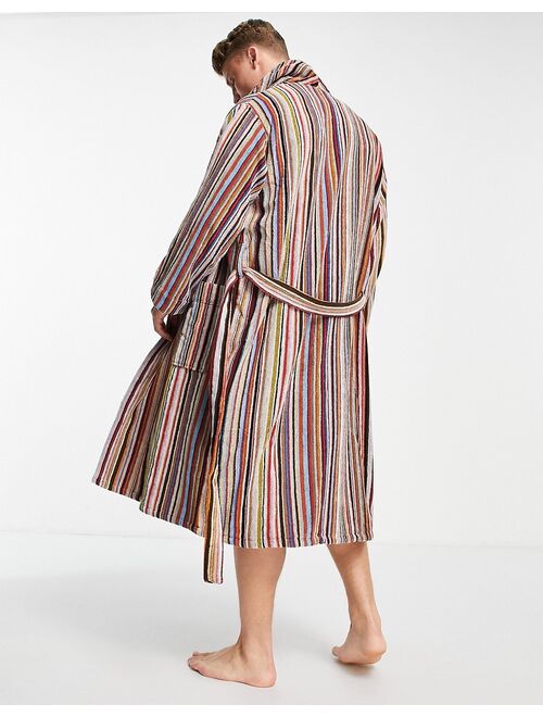 Paul Smith classic stripe robe in multi