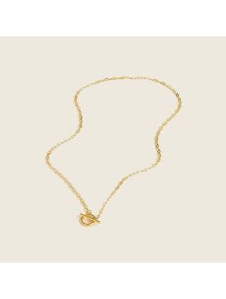 Demi-fine 14k gold-plated 22" oval chain with toggle
