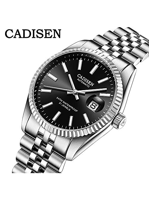 CADISEN Automatic Watches Men's Mechanical MIYOTA 8215 Business Waterproof Wristwatch