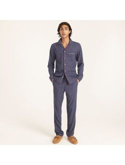 Flannel solid long sleeve pajama pant