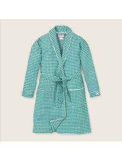 Petite Plume men's flannel robe in gingham